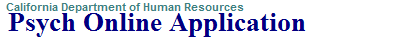 California Department of Human Resources
